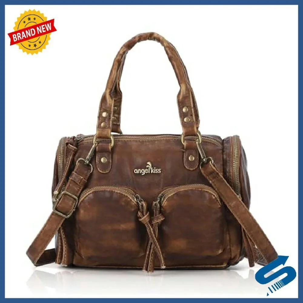 Small Vegan Leather Hobo Crossbody Bag with Multiple Carrying Options
